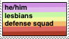 he/him lesbians defense squad