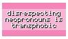 disrespecting neopronouns is transphobic